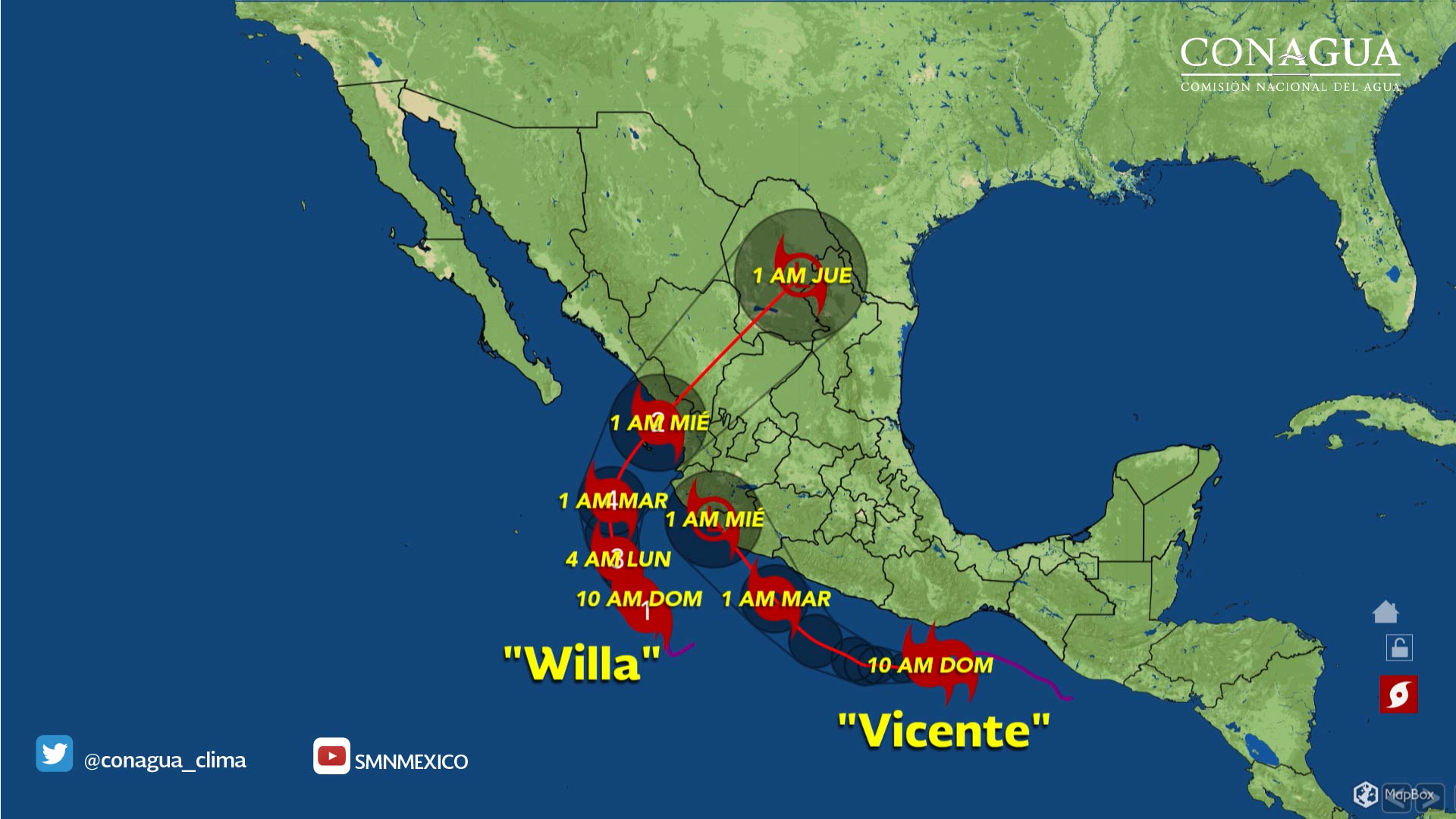 Huracán Willa aún categoría 4, se ubica al suroeste de Jalisco