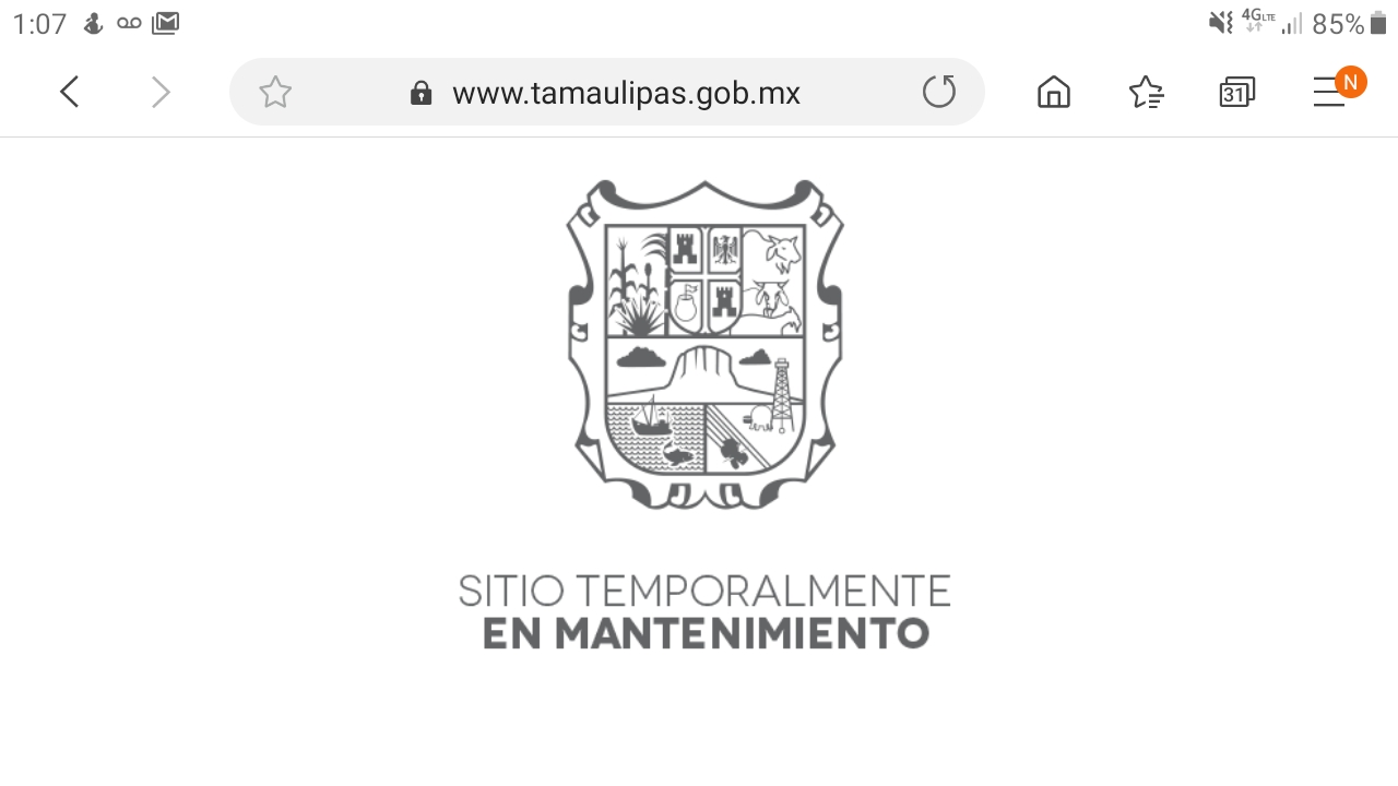 Tumban la página del Gobierno de Tamaulipas