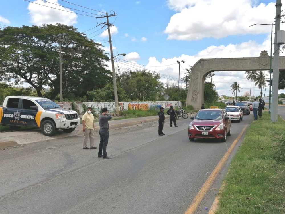 Instalan filtro sanitario en acceso a Coatzintla