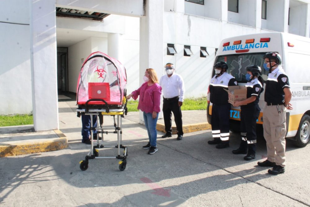 Donan cápsula para pacientes Covid-19 al Hospital Regional de Poza Rica